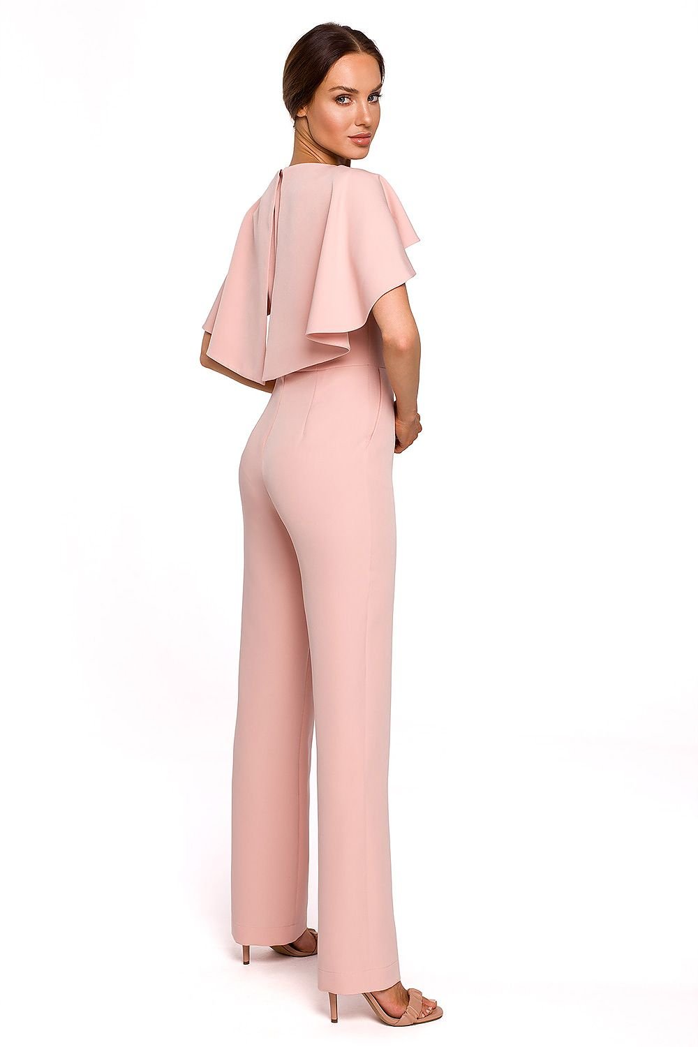 Feminine Cape Detailed Pantsuit Moe