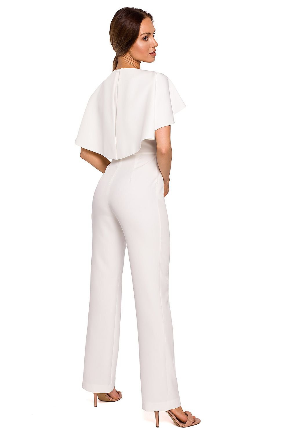 Feminine Cape Detailed Pantsuit Moe