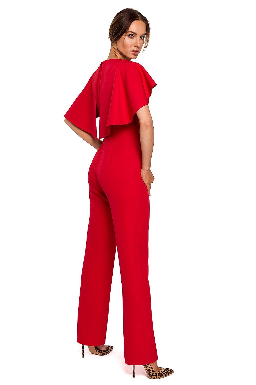 Feminine Cape Detailed Pantsuit Moe