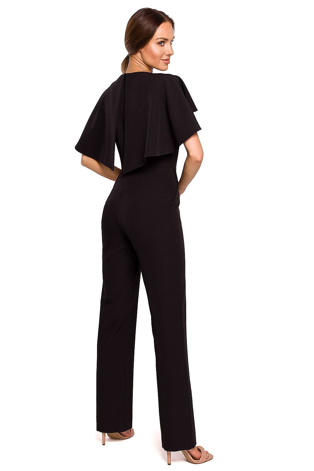 Feminine Cape Detailed Pantsuit Moe