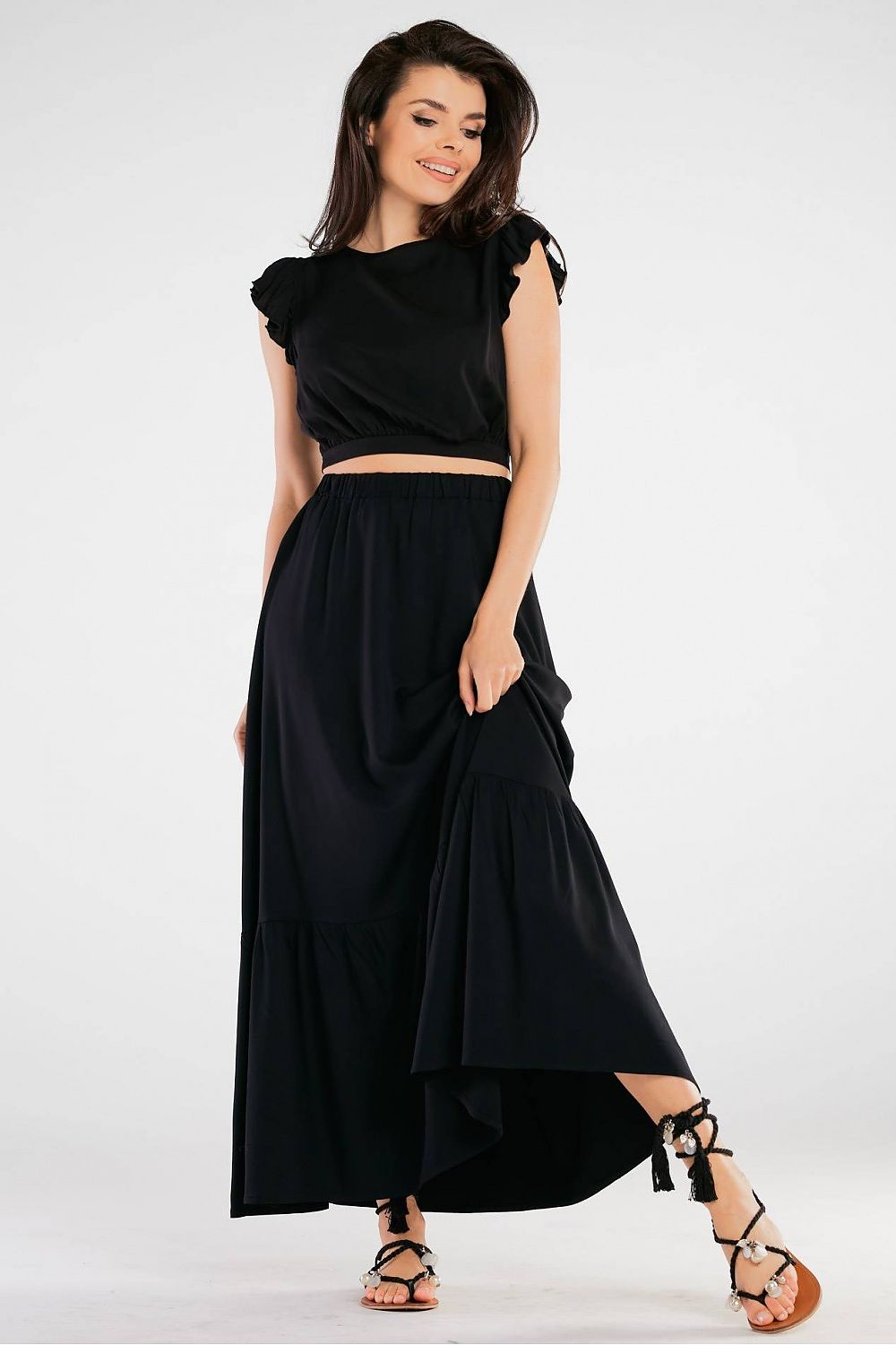 Frilled Maxi Skirt Awama