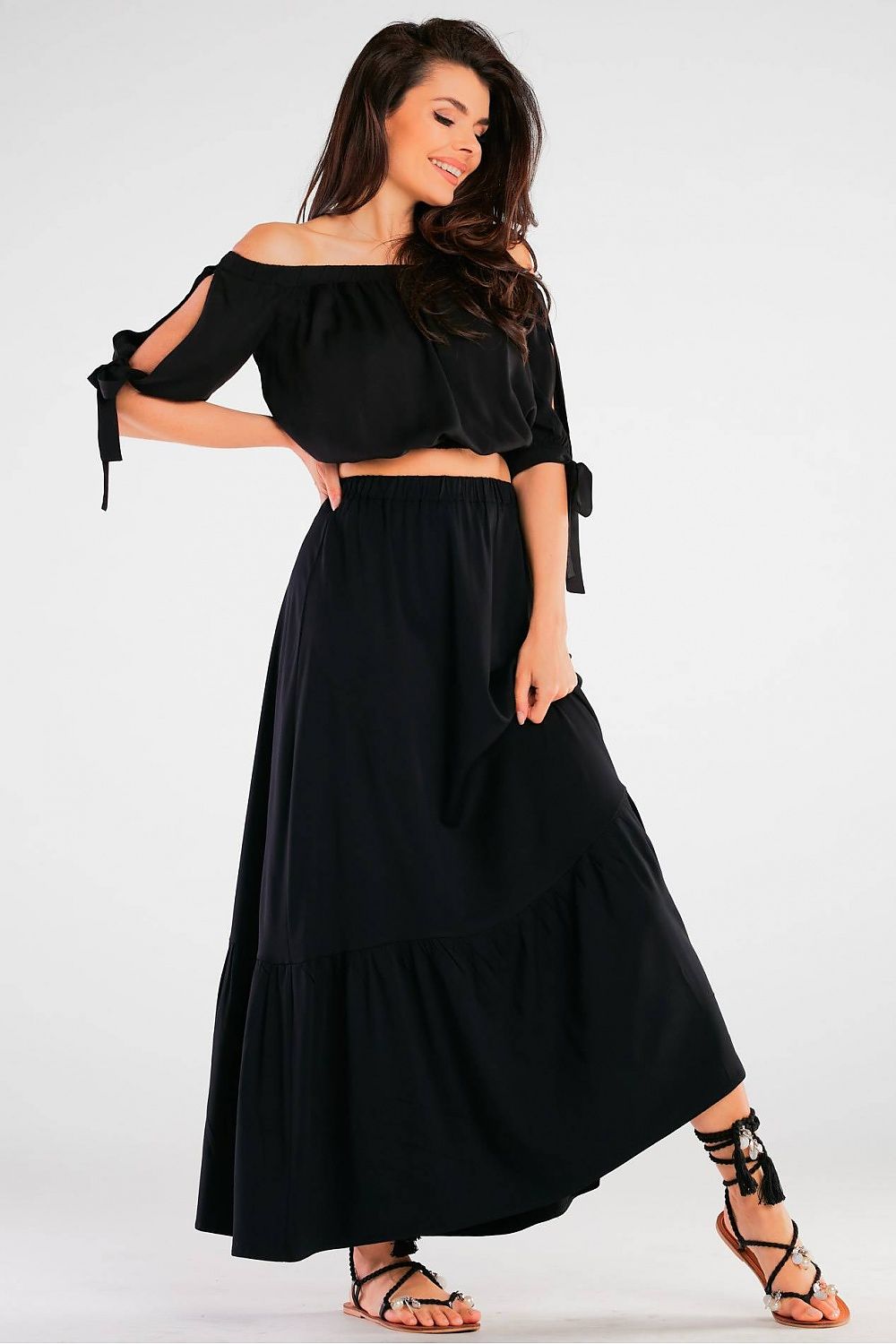 Frilled Maxi Skirt Awama