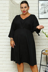 Elegant Flared Sleeve Plus Size Dress Karko