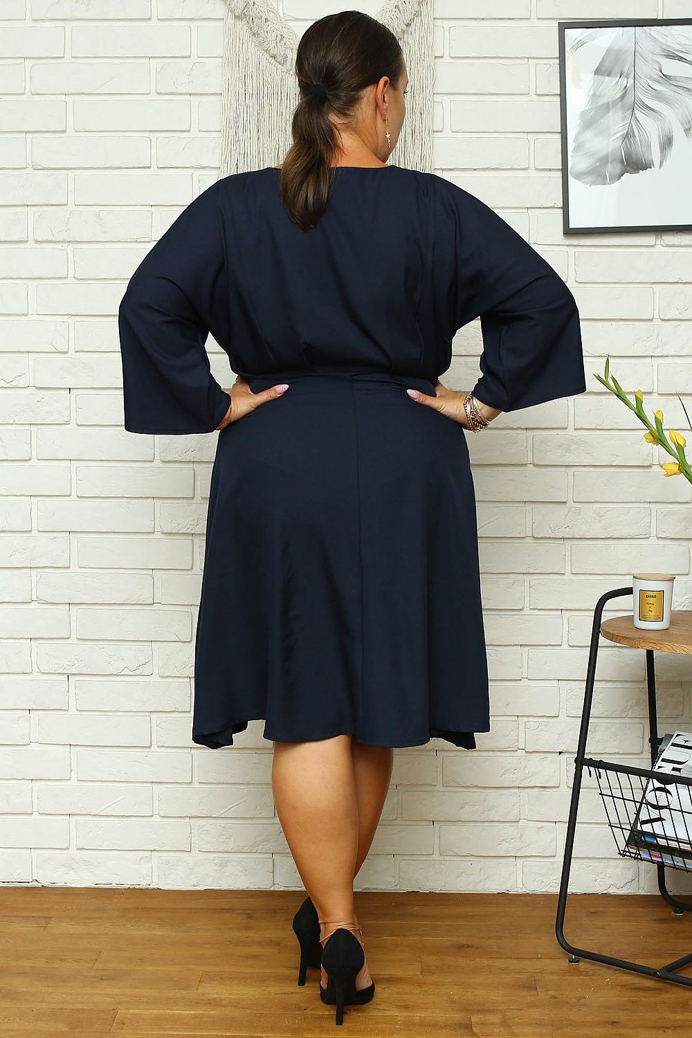 Elegant Flared Sleeve Plus Size Dress Karko