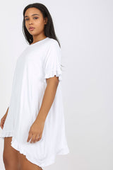 Asymmetrical Frill Plus Size Dress Relevance