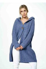 Knee-Length Hooded Sweater Figl