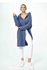 Knee-Length Hooded Sweater Figl