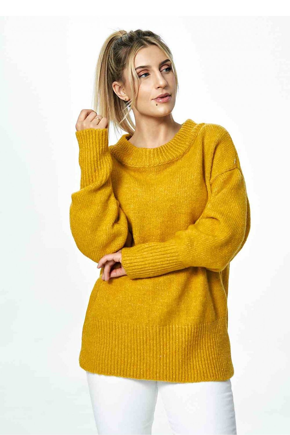 Loose Sweater With Boat Neckline Figl