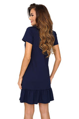 Carefree Ruffle Hem Cotton T-Shirt Donna