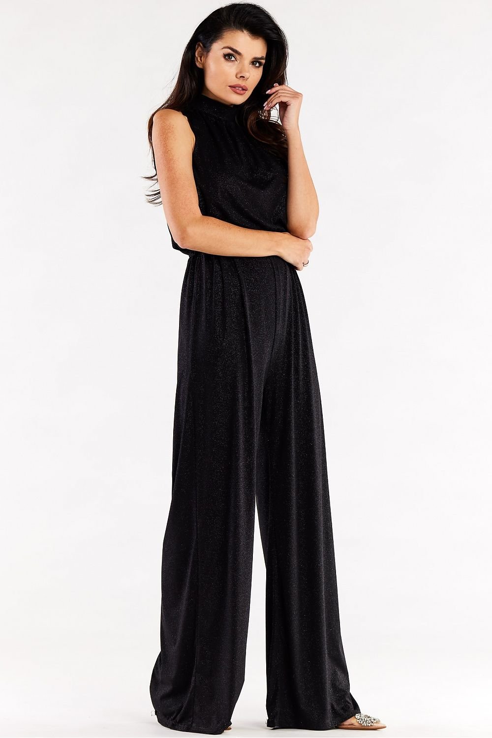 Wide Leg Crinkled Collar Suit Awama