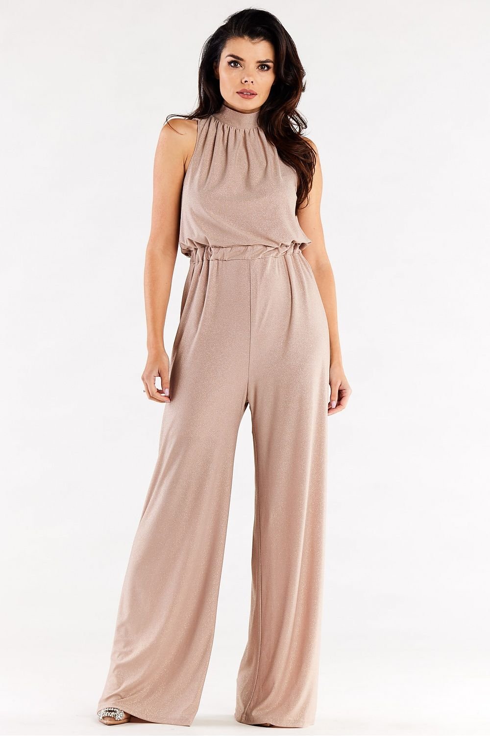 Wide Leg Crinkled Collar Suit Awama