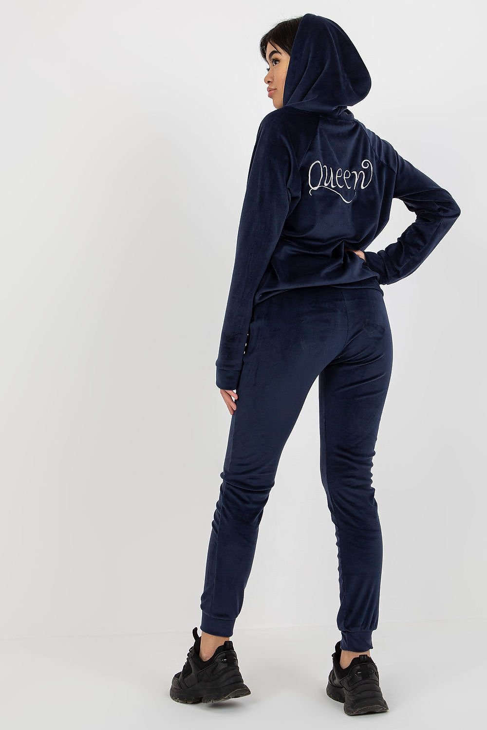 Embroidered Velour Sweatshirt And Pants Set