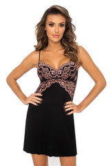 Sophisticated Floral Lace Chemise Donna