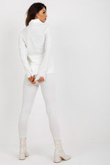 Ribbed Turtleneck Long Sleeve Blouse Lakerta