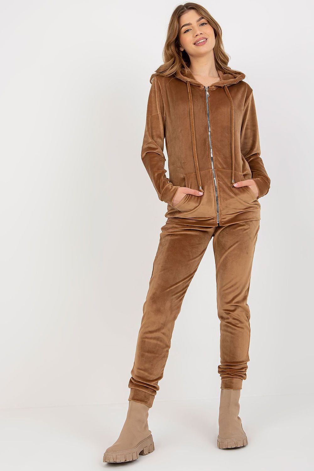 Velour Hoodie Set With Long Pants Relevance