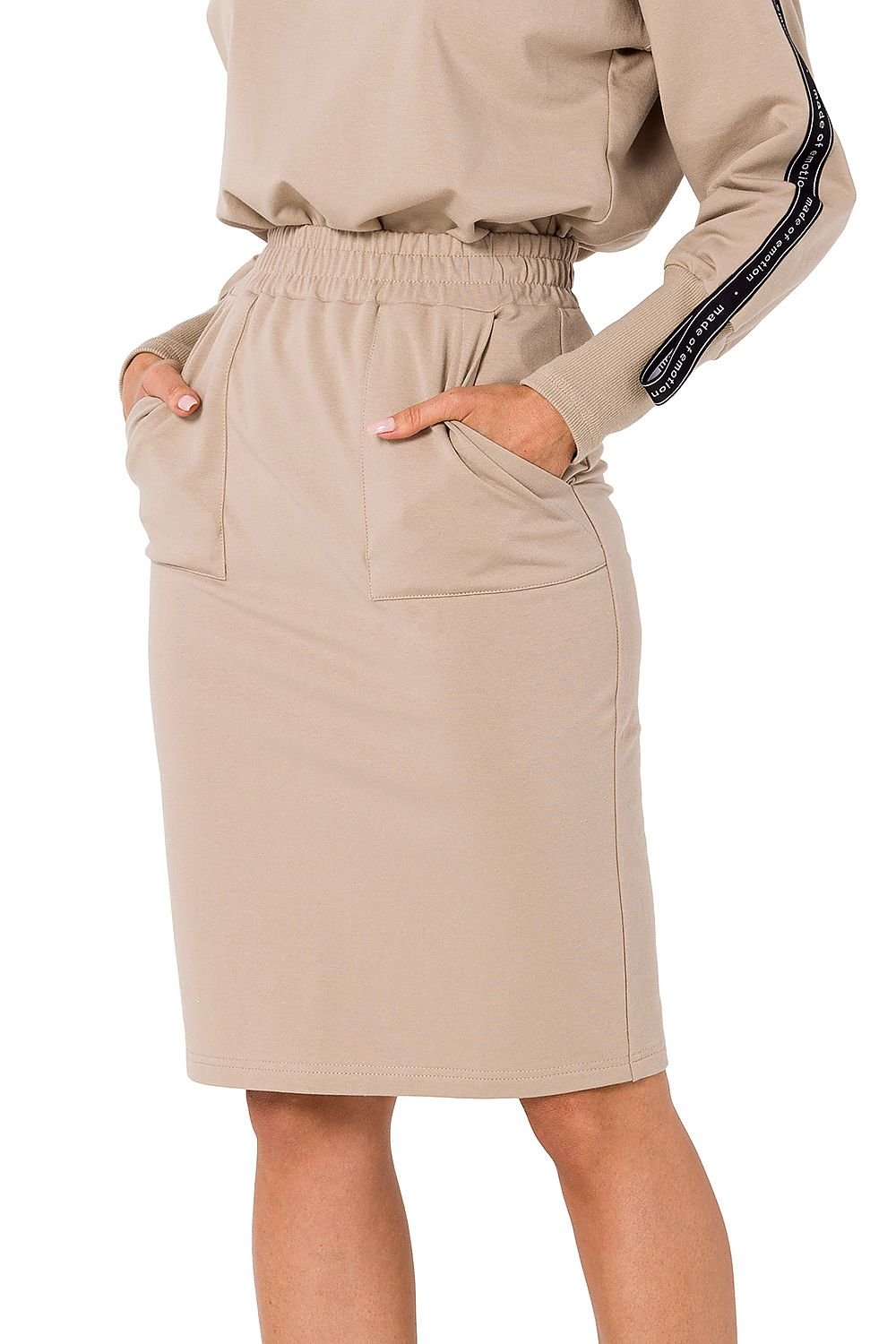 Comfortable Knit Sweatshirt Skirt Moe