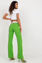 Straight Cut High-Waisted Trousers Italy Moda