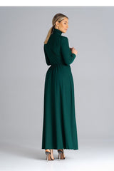 Fitted Maxi Dress With Turtleneck Figl