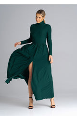 Fitted Maxi Dress With Turtleneck Figl