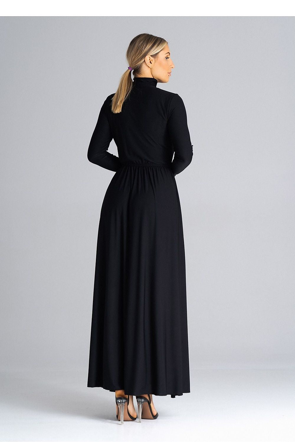 Fitted Maxi Dress With Turtleneck Figl