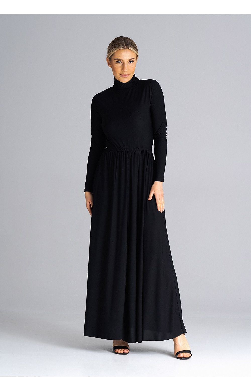 Fitted Maxi Dress With Turtleneck Figl