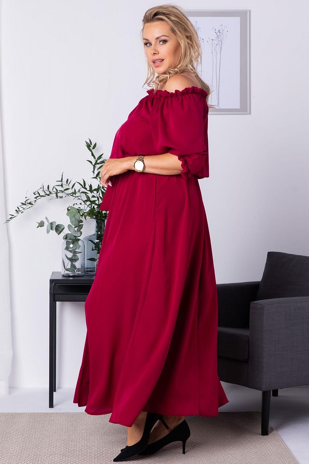 Elegant Long Slit Dress Astra Karko