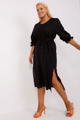 Embroidered Cotton Plus Size Dress Lakerta