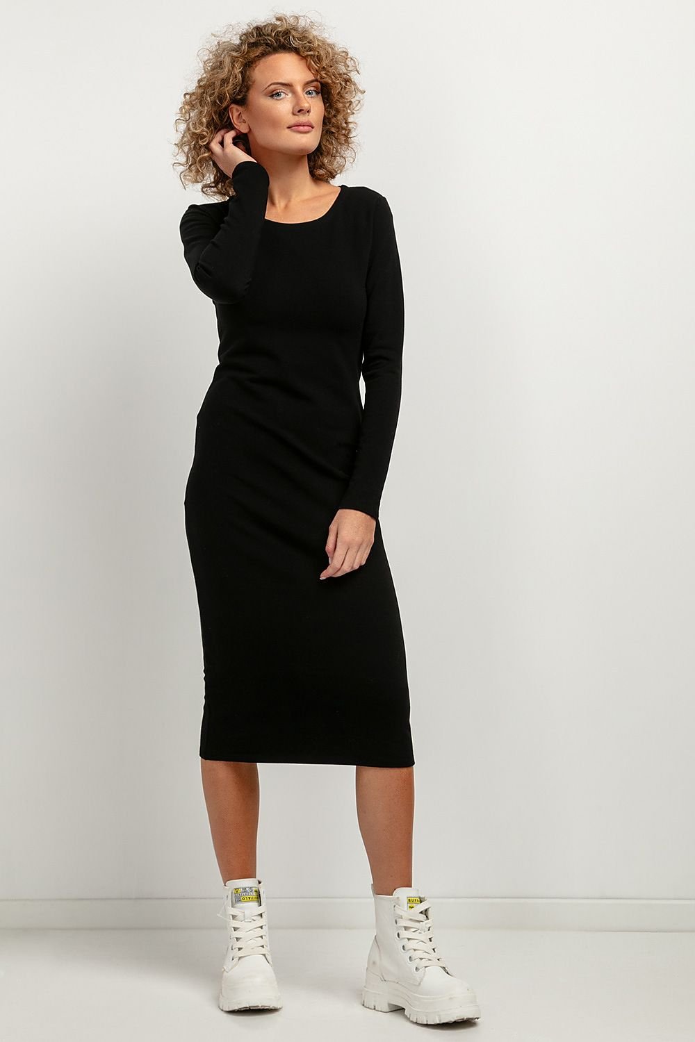 Elegant Fitted Midi Dress Tessita