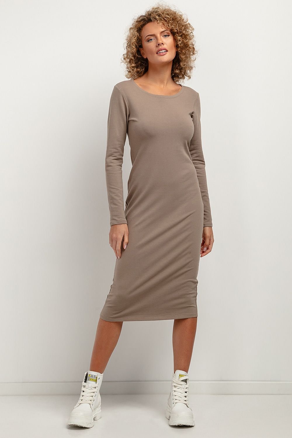 Elegant Fitted Midi Dress Tessita