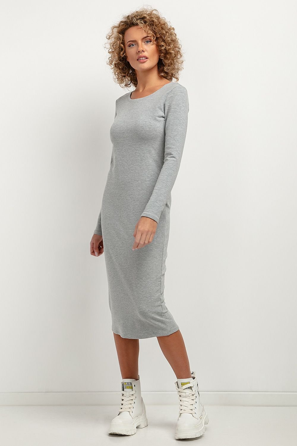 Elegant Fitted Midi Dress Tessita