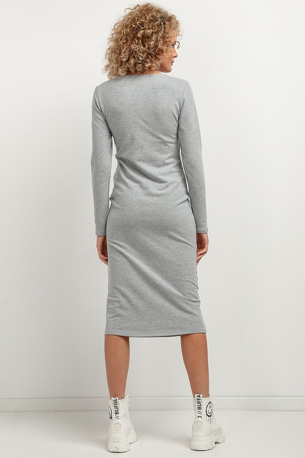 Elegant Fitted Midi Dress Tessita