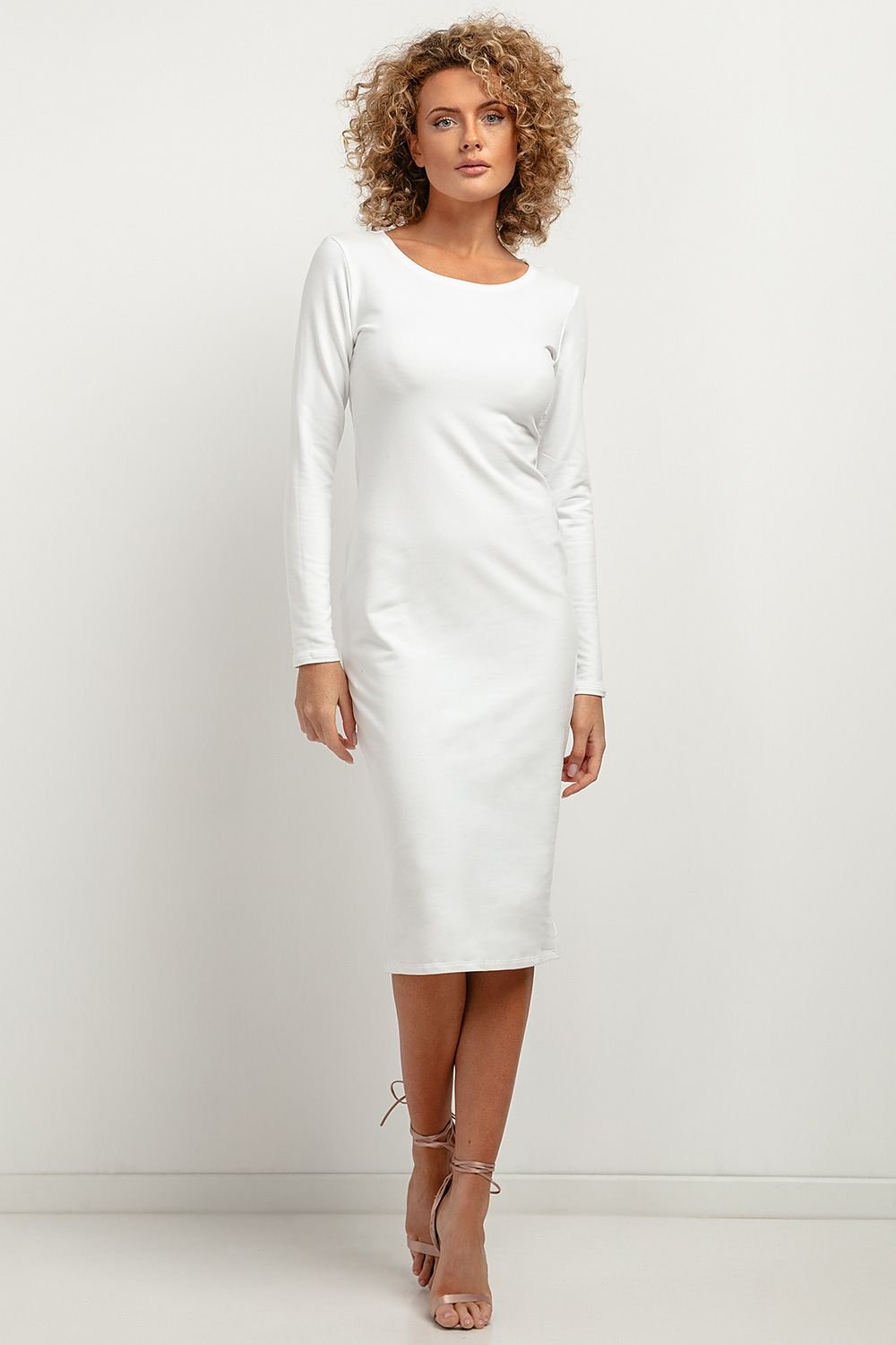 Elegant Fitted Midi Dress Tessita