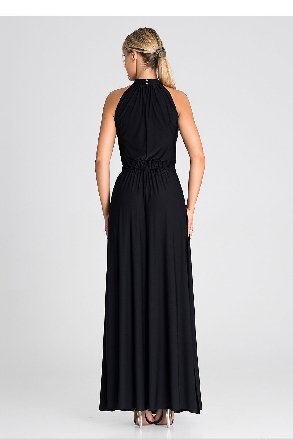 Charming Maxi Dress With Pearl Clasp Figl