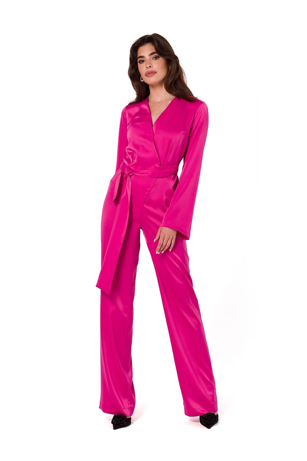 Elegant Satin One-Piece Jumpsuit Makover