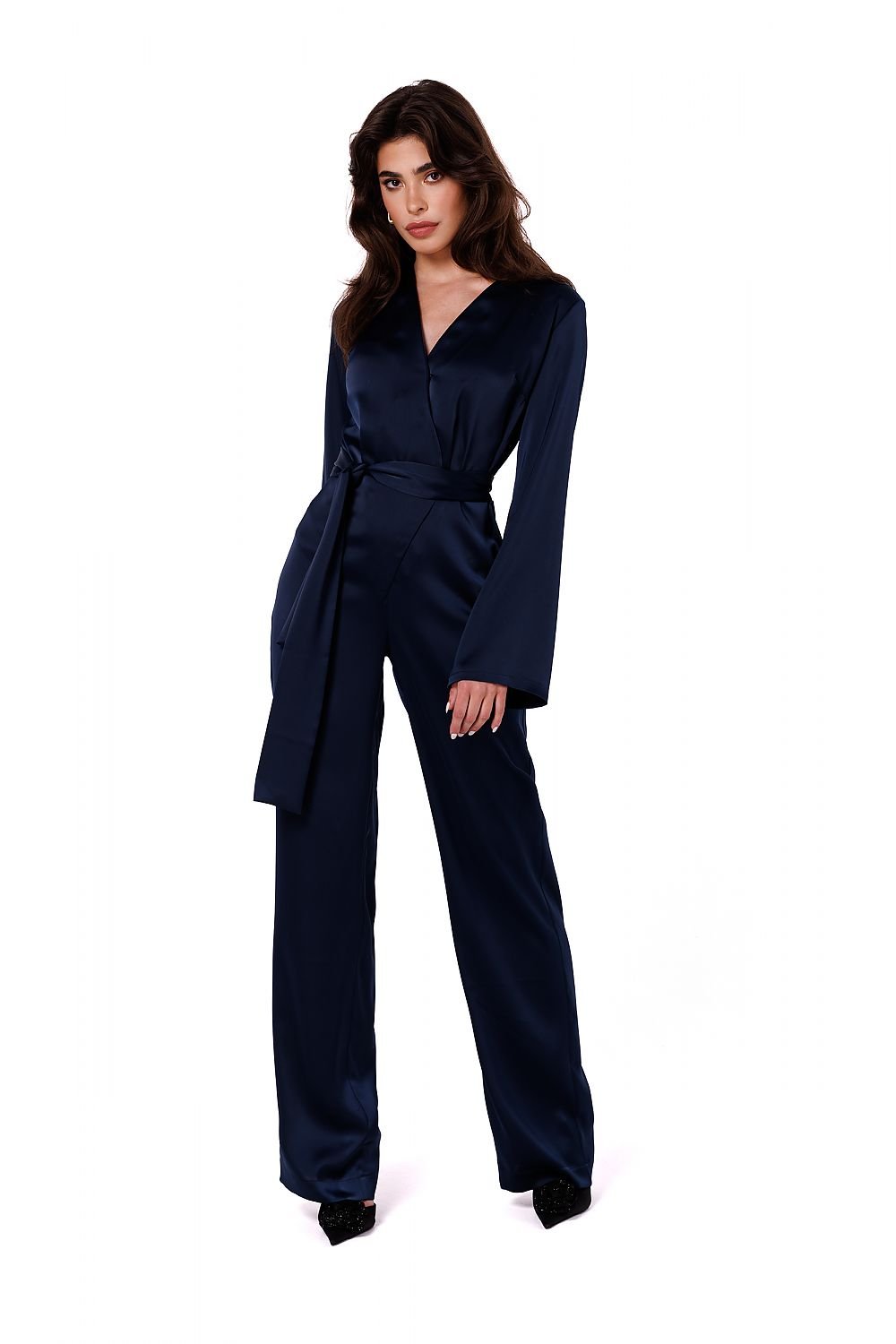 Elegant Satin One-Piece Jumpsuit Makover