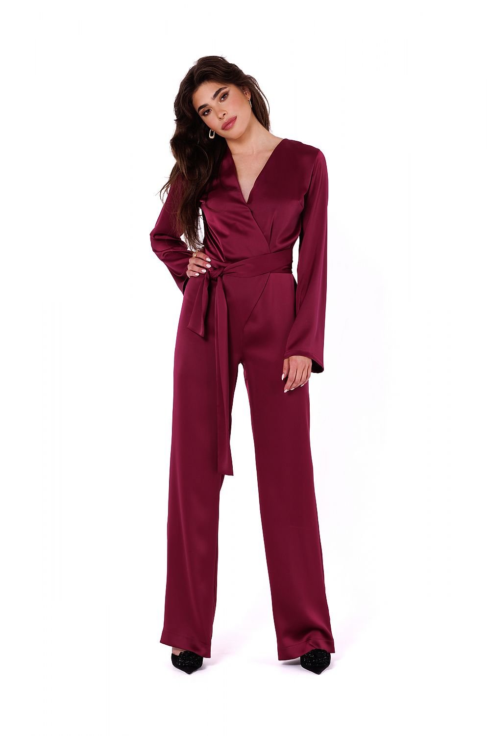 Elegant Satin One-Piece Jumpsuit Makover