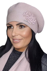 Chic Warm Floral Beret Kamea