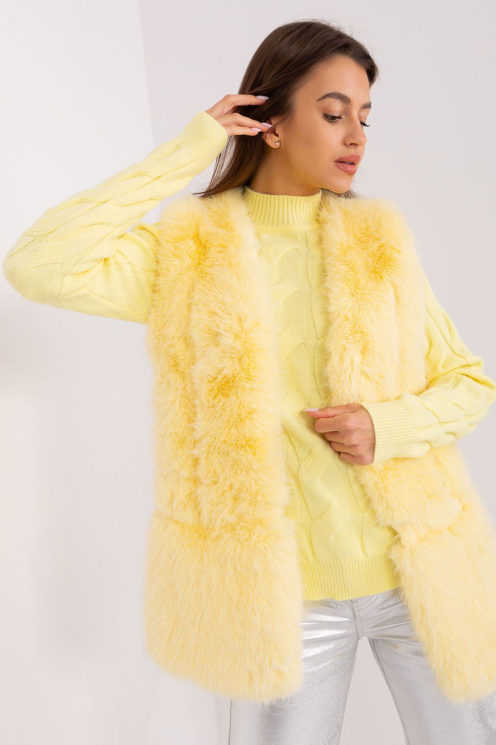 Soft Polyester Fur Vest Everyday Style