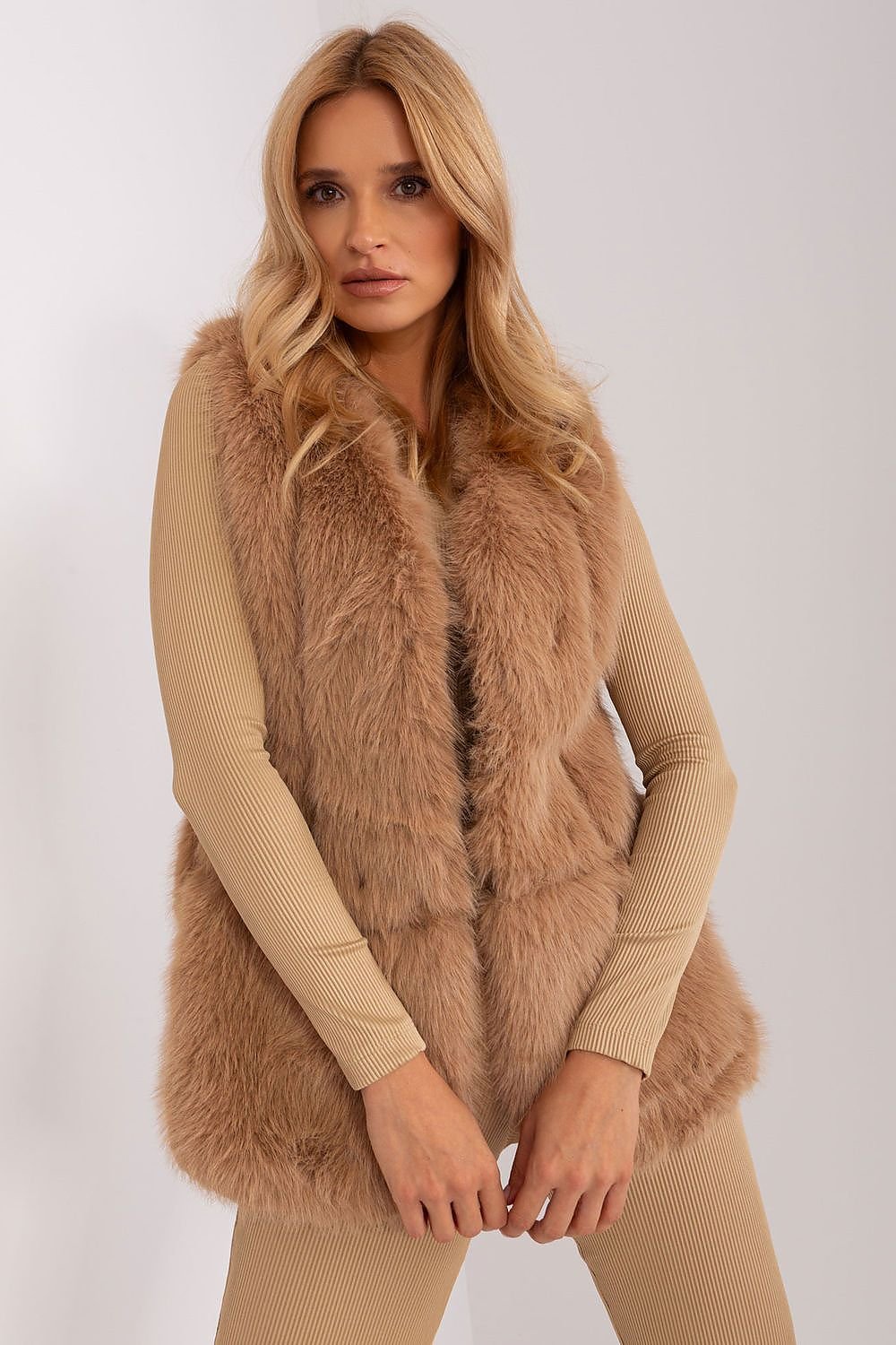 Soft Polyester Fur Vest Everyday Style