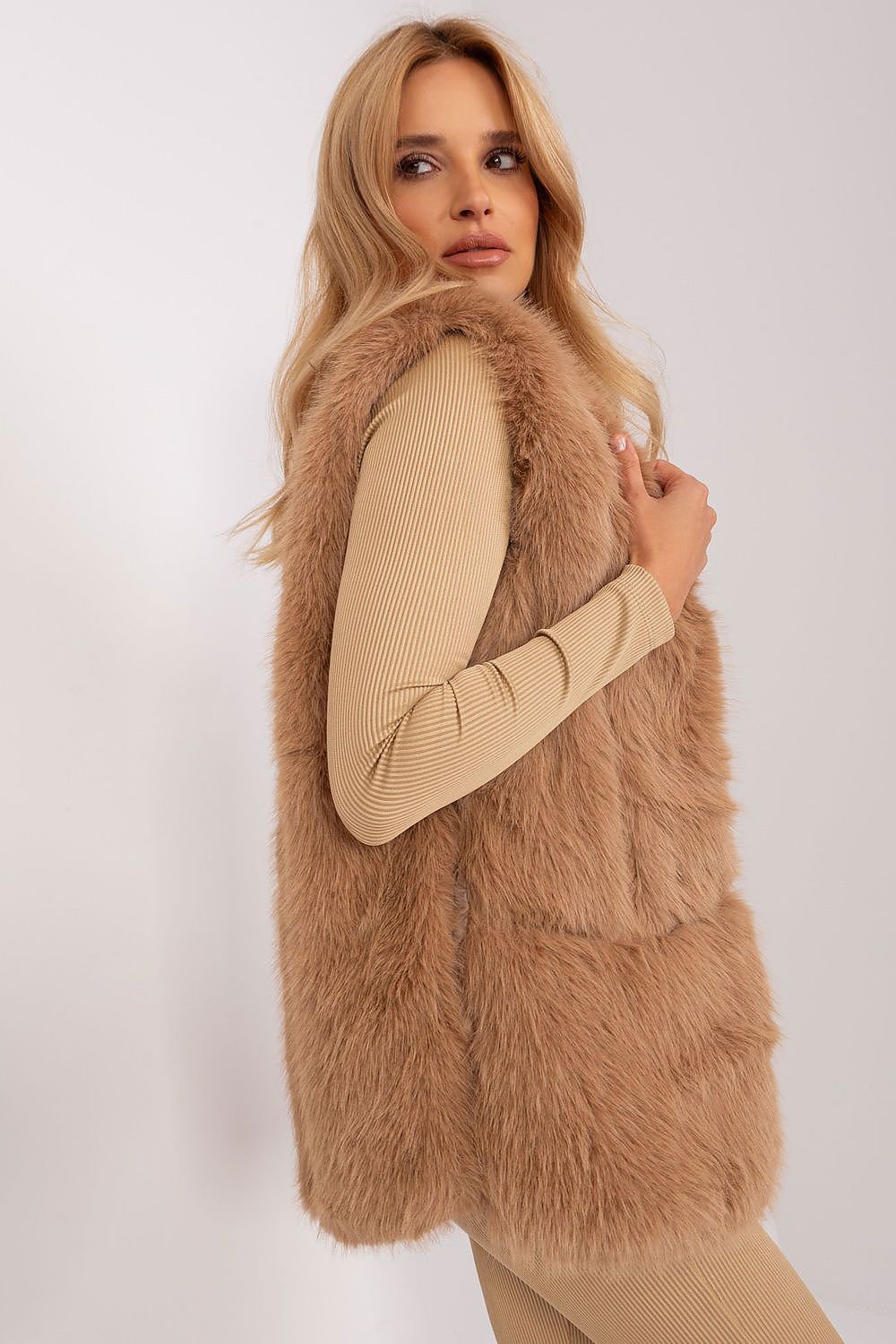 Soft Polyester Fur Vest Everyday Style