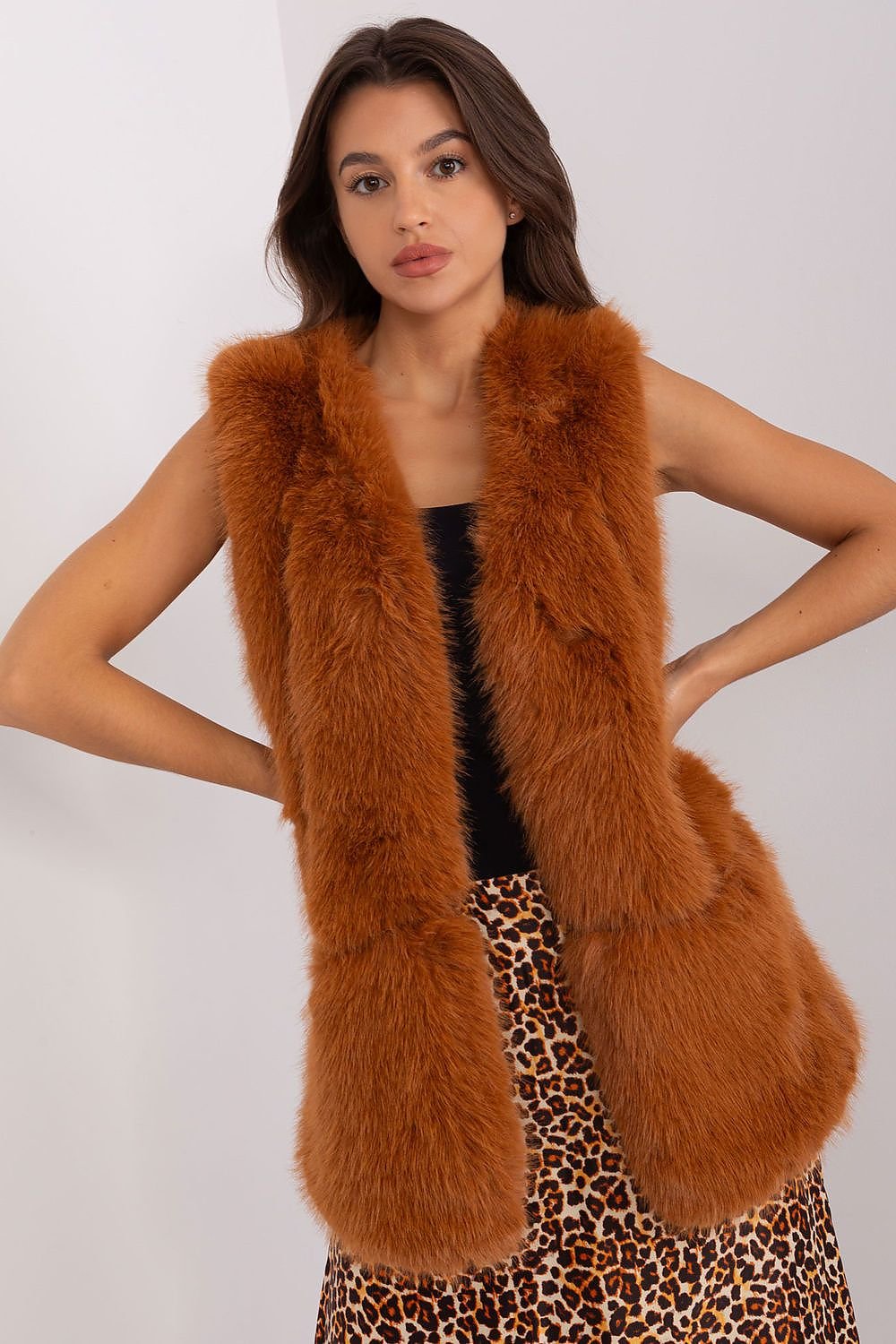 Soft Polyester Fur Vest Everyday Style