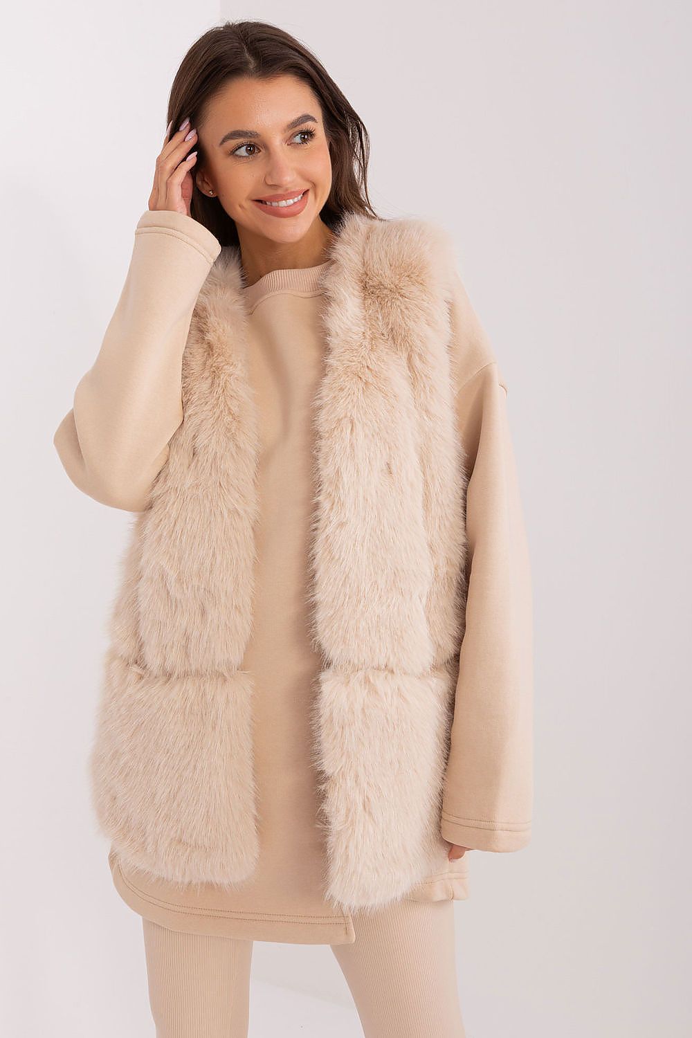 Soft Polyester Fur Vest Everyday Style