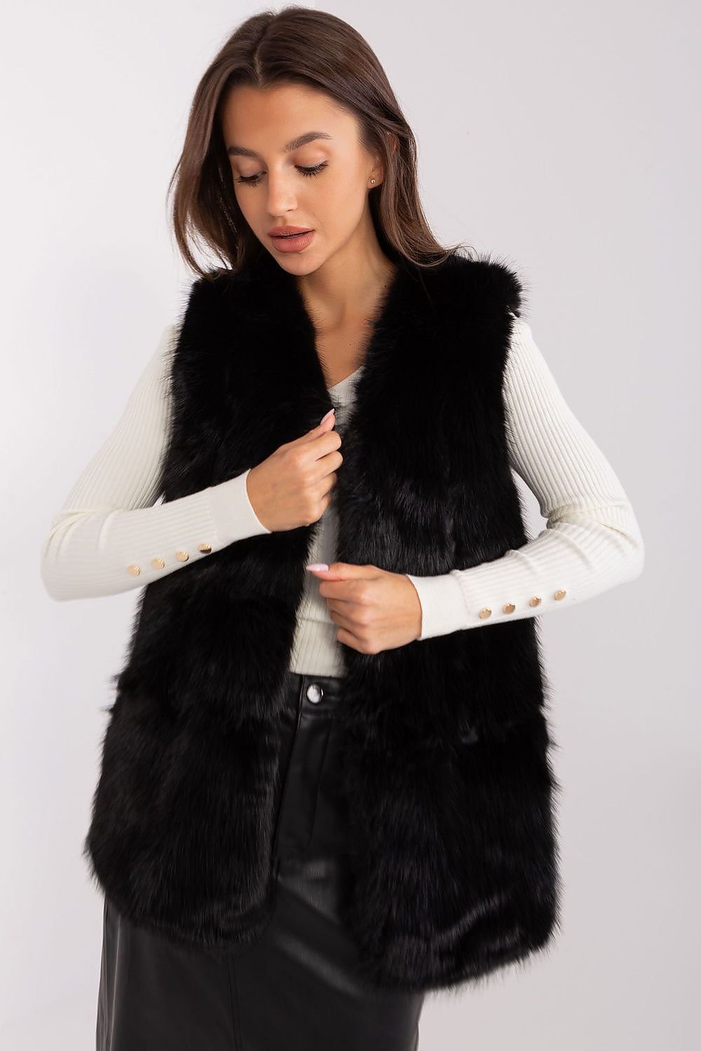 Soft Polyester Fur Vest Everyday Style