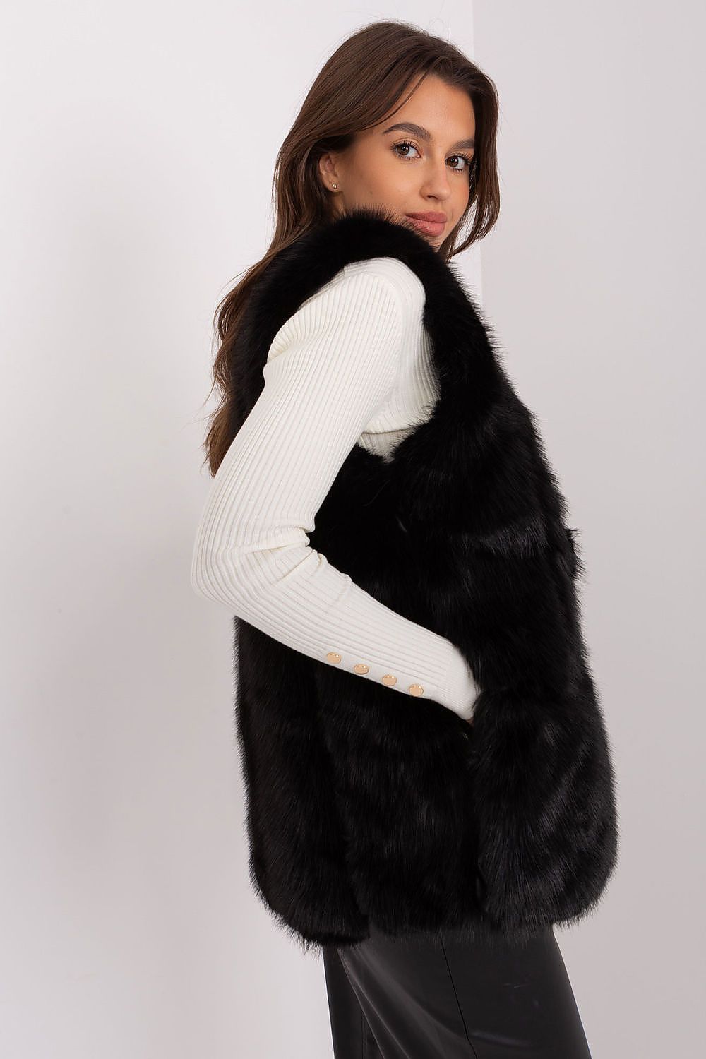 Soft Polyester Fur Vest Everyday Style