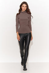 Elegant Stretchy Turtleneck Blouse Numinou