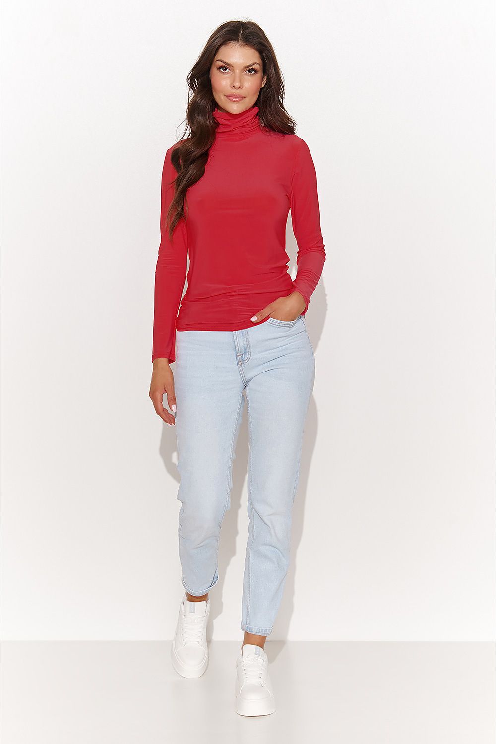 Elegant Stretchy Turtleneck Blouse Numinou