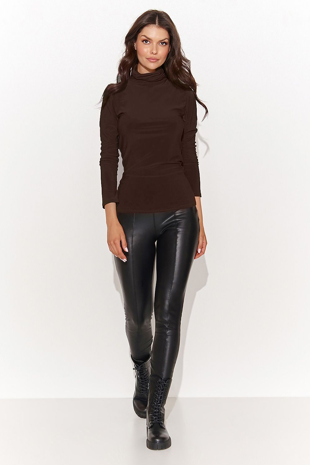 Elegant Stretchy Turtleneck Blouse Numinou