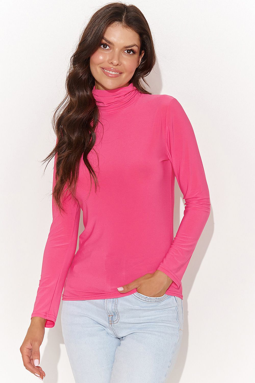 Elegant Stretchy Turtleneck Blouse Numinou