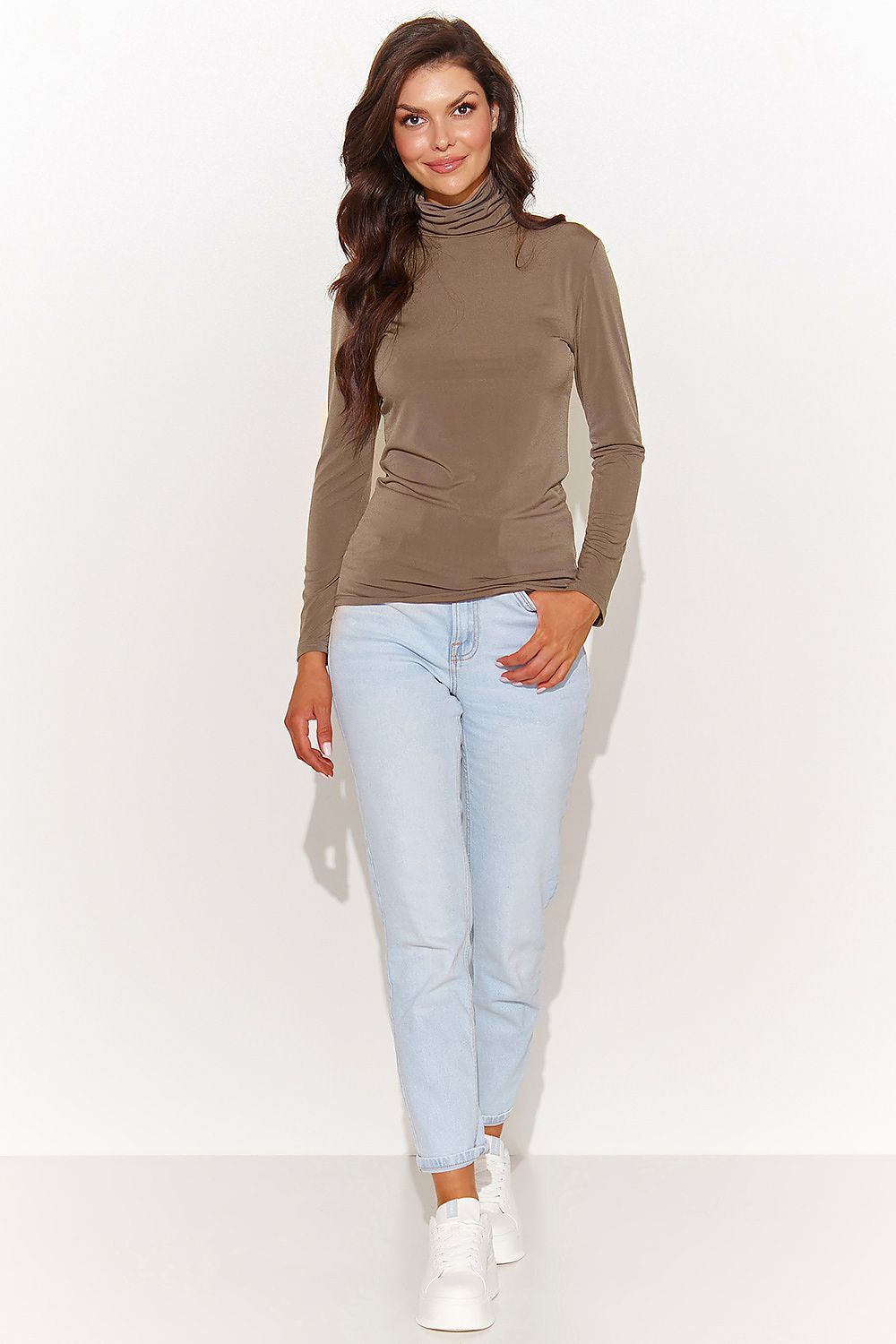 Elegant Stretchy Turtleneck Blouse Numinou