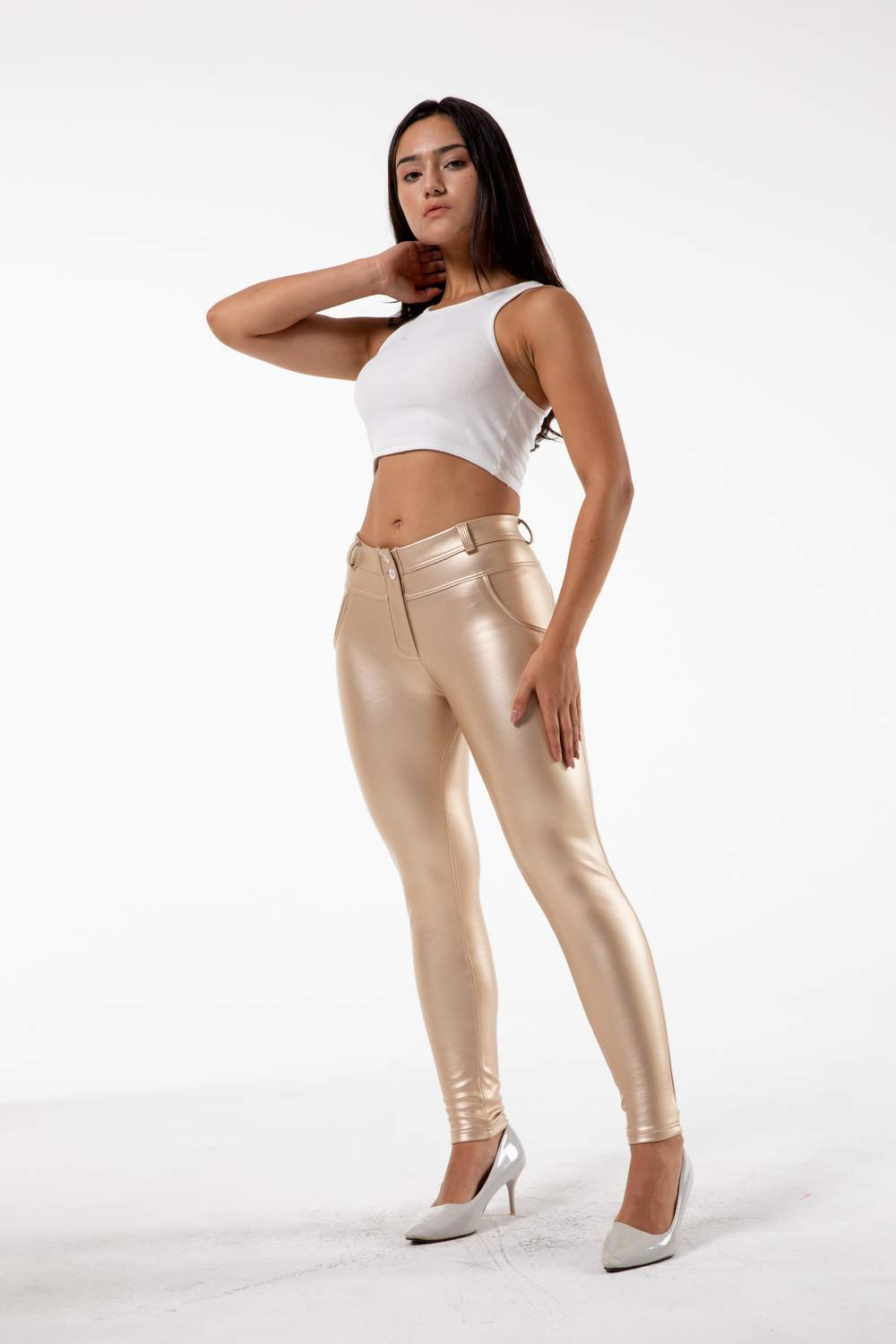 Beautiful In Beige Stretchable Super Skinny Butt Lifting Leggings for women